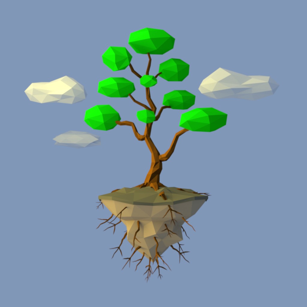 Low Poly Tree (Floating Island) preview image 1